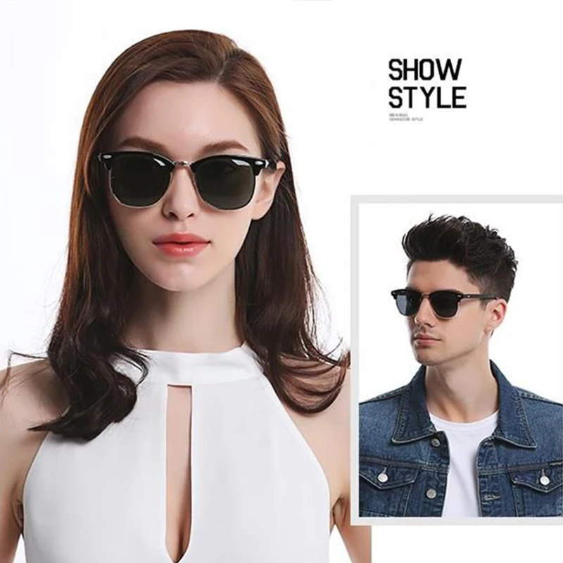 Классические поляризационные солнцезащитные очки для женщин, модные круглые солнцезащитные очки, Ретро стиль, фирменный дизайн, полуоправа, очки для женщин, Oculos De Sol