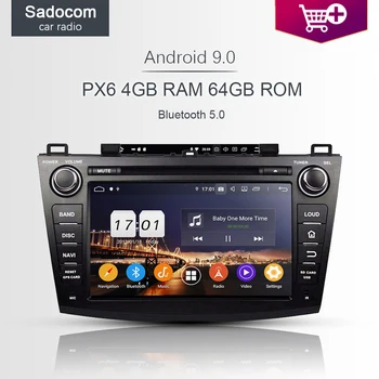 

720P PX6 2 din Android 9.0 For Mazda 3 2009-2012 4GB +64GB 8 Core Car multimedia DVD Player GPS Glonass RDS autoradio BT 5.0