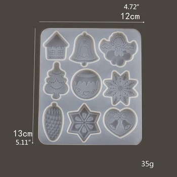 

2020 New Crystal Epoxy Resin Mold Christmas Listed Pendant Silicone Mould DIY Making Tool