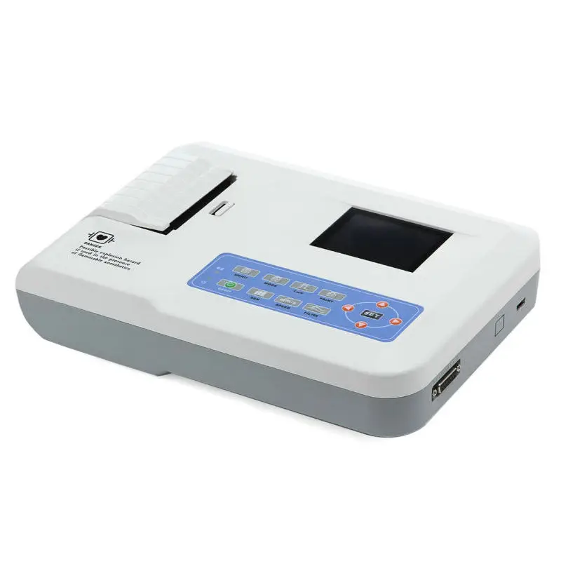 ECG300G Digital Electrocardiograph 3 channel 12 lead ECG Machine 4.3&rdquo; EKG Monitor with Software Printer ﻿