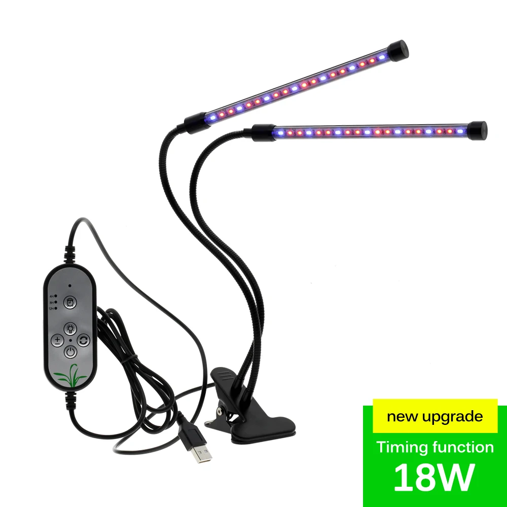 18W Полный спектр Phytolamps DC5V USB СВЕТОДИОДНЫЙ светильник для выращивания 3 Вт 9 Вт 15 Вт 18 Вт 27 Вт 30 Вт 45 Вт настольные Фито лампы с зажимом для растений цветы коробка для выращивания - Испускаемый цвет: 18W