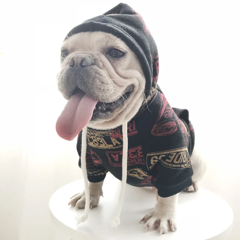 Sport Brand Dog Warm Clothing Coat French Bulldog Hoodie Small Sweaters For Chihuahua With Hoodies Large Dog Cat Hoodie Shirt