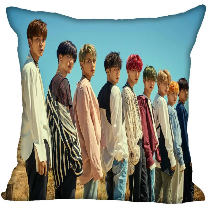 15 Kpop SF9 печать квадратные шелковые наволочки атласная Наволочка Две стороны наволочка Пользовательский логотип - Цвет: 15