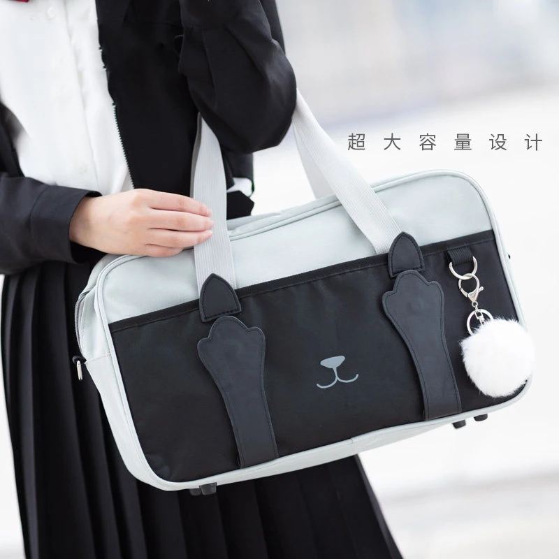 

College Style Cute Neko Cat JK Uniform Cosplay Handbag Japanese Lolita Girl Shoulder Bag Anime School Student School Bags
