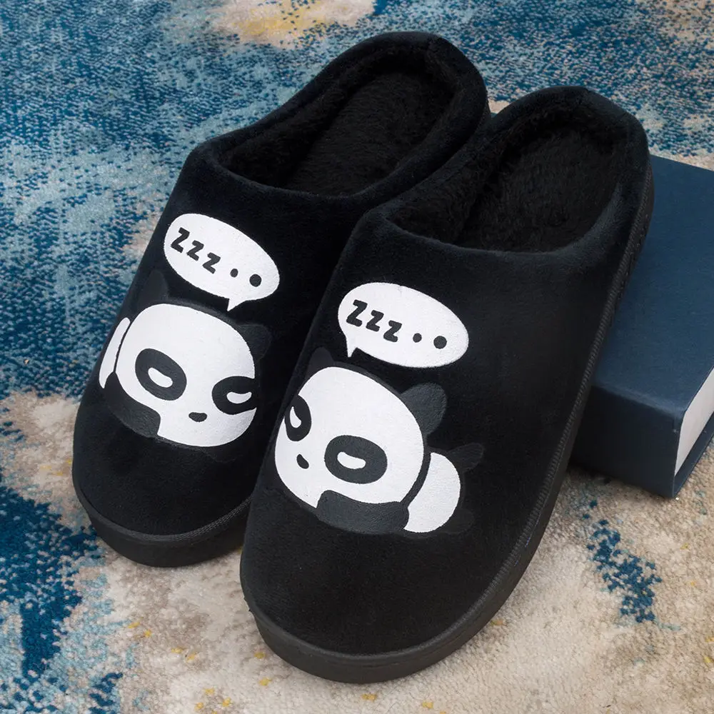 

Зимние хлопковые тапочки для дома, симпатичная Корейская парная домашняя противоскользящая сумка с толстой подошвой, искусственная кожа в снежные дни.