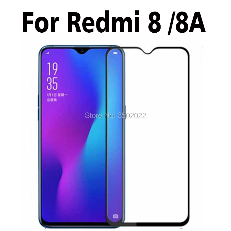 3D полное клеевое закаленное стекло для Xiaomi Redmi 8 покрытие 9H защитная пленка Защита