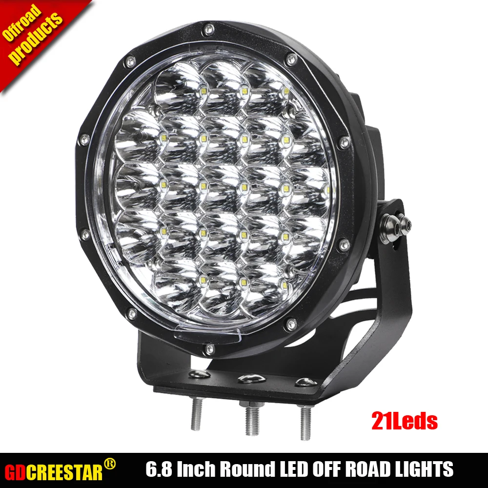HIGH POWER 7" inch Round 84W/128W LED WORK LIGHT WORKING SPOT DRIVING LIGHT BAR FOR OFF ROAD UTE 12V 24V 4x4 4WD BOAT SUV TRUCK