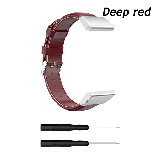 Deep red Масляный воск кожаный ремешок для Garmin Fenix 6X 5X plus Браслет замена Смарт-часы аксессуары браслет - Цвет: Deep red