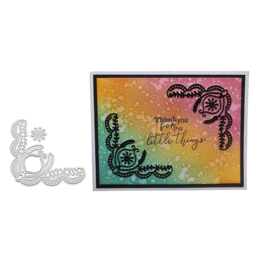 Flower Lace Die Bud Frame Cutting Dies Metal Mold Irregular Scrapbook Embossing Hollow Craft Knife Mould Stencil Stamps and Dies