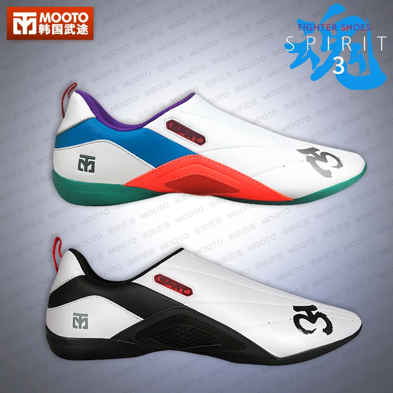 Новое поступление; обувь для тхэквондо MOOTO Spirit 3; WTF LUMI; цвет разноцветный, белый, черный; светильник Mooto SPIRIT III; дышащая обувь для тхэквондо