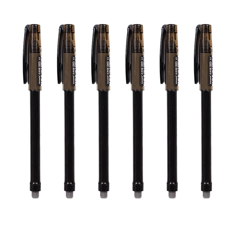 6pcs Black 6 шт Monami супер гелевые чернила Шариковая ручка 0,5 мм черный синий красный цвет для письма канцелярские принадлежности офисные школьные принадлежности A6208 - Цвет: 6pcs Black