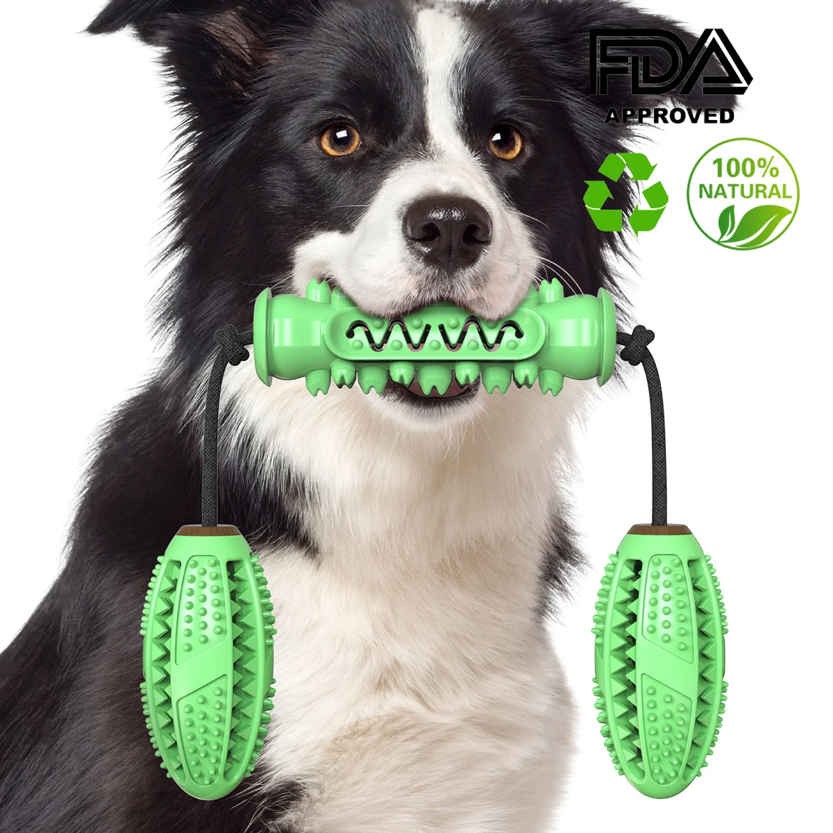 Interactive Pet Supplies Dog Toys Grinding Stick Biting Bone Toothbrush Dog Toys with Rope DT-014