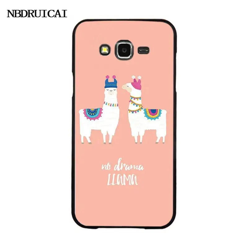 PENGHUWAN Kawaii Милая лама Альпака мягкий силиконовый черный чехол для телефона Samsung
