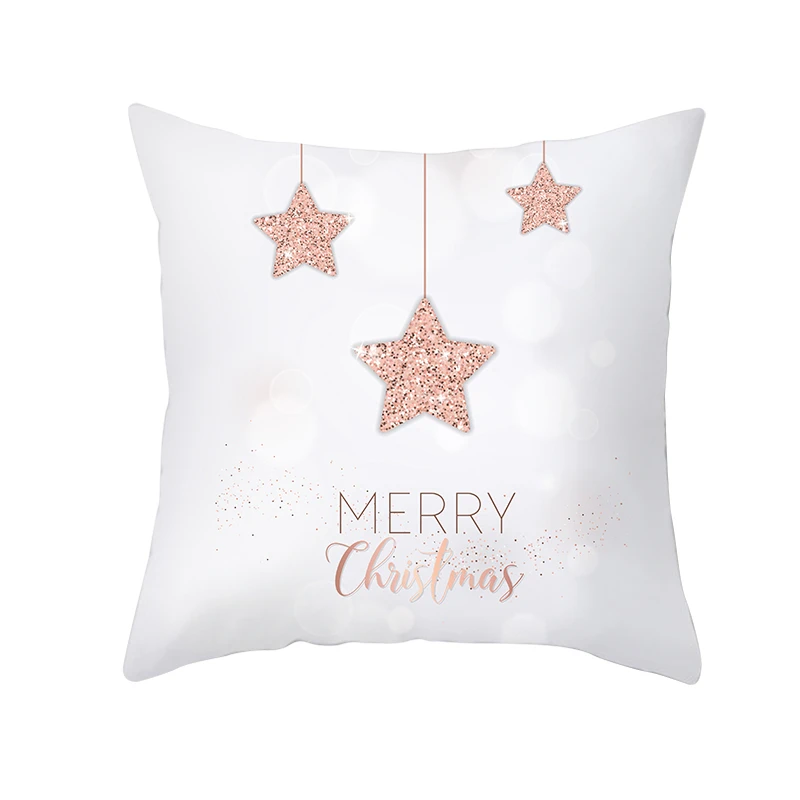 Белая Подушка со снежным узором, наволочки, подарок на год, наволочки для домашнего дивана, декоративные рождественские наволочки 45*45 см