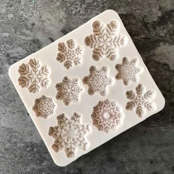 

Christmas Snowflake Chocolate Cake Mold DIY Fondant Sugarcraft Stamping Mould Wedding Birthday Cookies Baking Pastry Tools