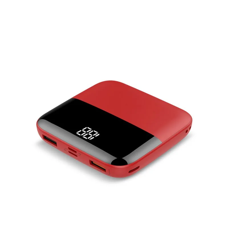 Mi ni power bank, 20000 мА/ч, для Xiaomi mi, iPhone, двойной USB, светодиодный, цифровой дисплей, power Bank, 2.1A, быстрая зарядка, внешняя батарея, повербанк