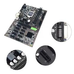 Carte graphique PCI E X16 Super B250BTC DDR4 pour ordinateur de bureau, composant pc, avec Interface sata 3.0, 12 emplacements pour données 