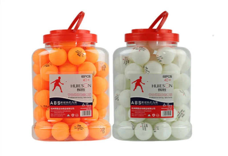 Huieson 60PcsBarrel One Star ABS Plastic Table Tennis Training Balls 40mm+ 2.8g New Material Ping Pong Balls D40+ for Teenagers