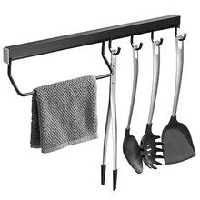 Полка для хранения без бурения, держатель для шкафов с подвесными крючками, настенная полка для кухонной раковины, крюк, кухонный Органайзер