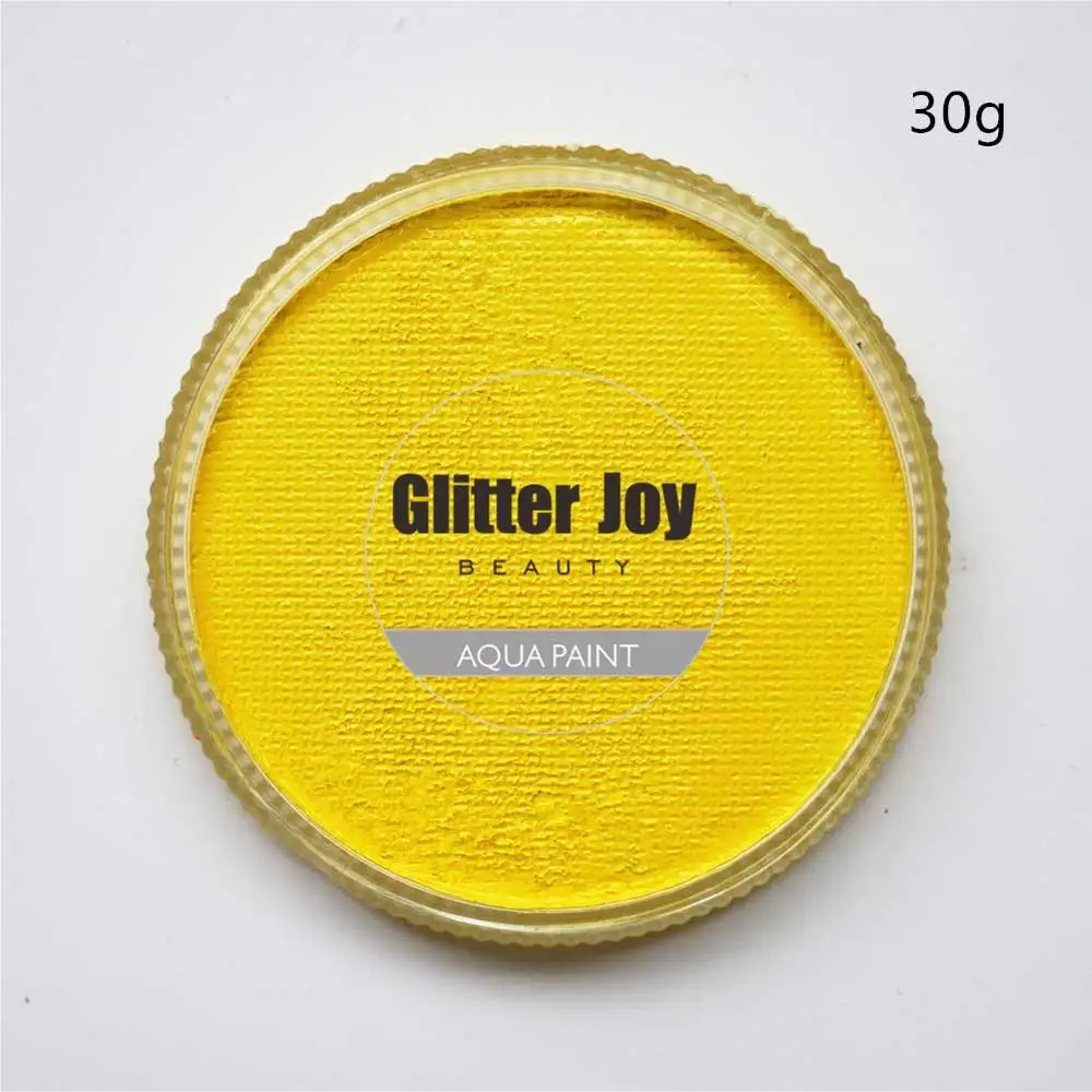 Yellow 30g/pc Water Activated Face Body Paint Pigment Makeup in Night Party Fancy Dress Beauty Makeup Tool 2