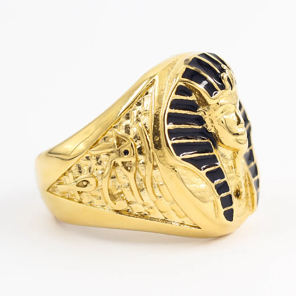 Древний Египет имеет кольцо из нержавеющей стали и титановые стальные мужчины восстанавливают древние способы кольцо украшают изделие