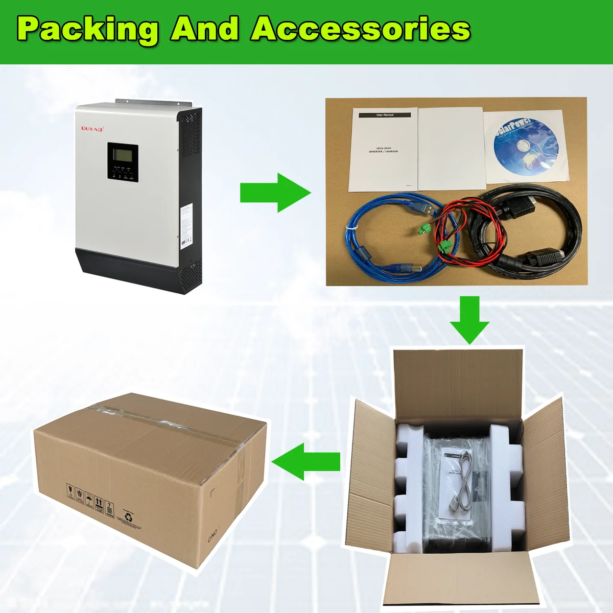 5kw parallel operation hybrid solar inverter solar energy inverter