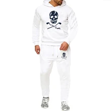 2021 Men's Sports Suit Mark Lona Print Hooded Hoodie+Jogging Casual Long Pants Design Man Golf Large Size Daily Suit Streetwear