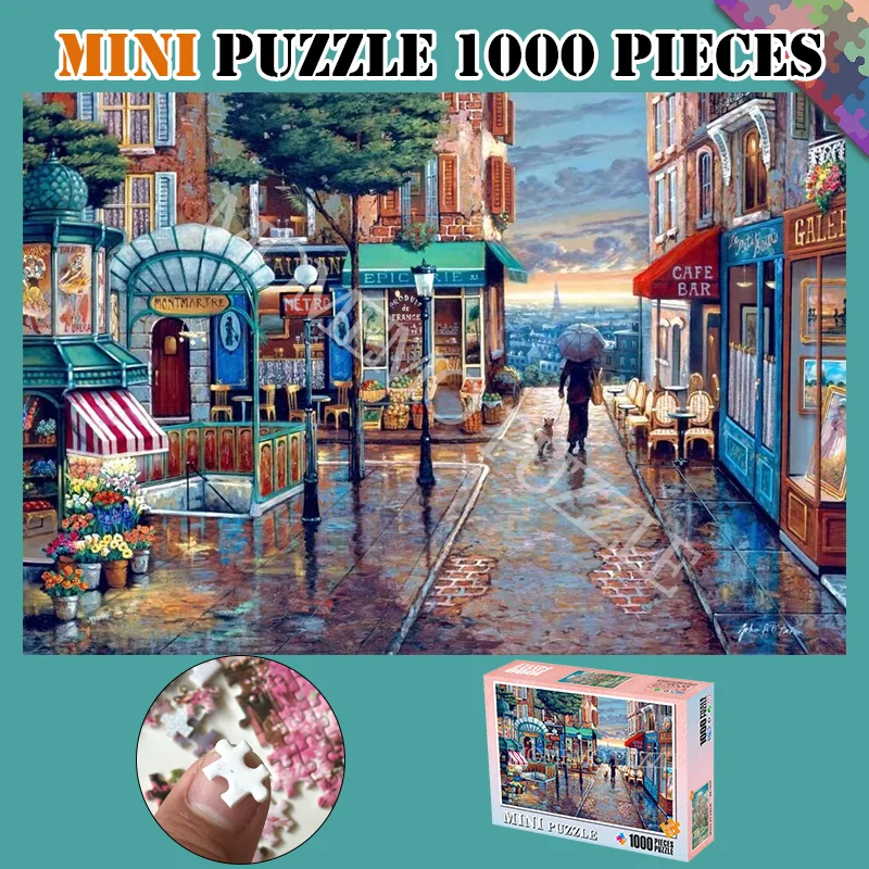 Romantic Town Mini Puzzle Assembling Jigsaw 1000Piece Educational Adult Kids Toy 