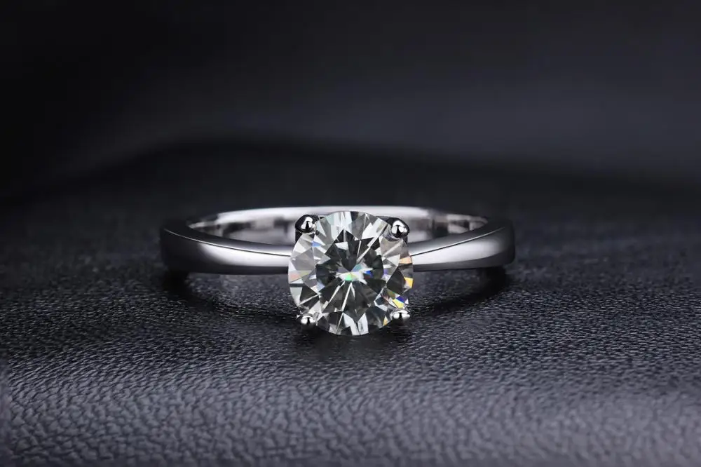 Starsgem драгоценный камень 925 серебряные серьги 18k с позолотой 1ct GH Муассанит кольцо