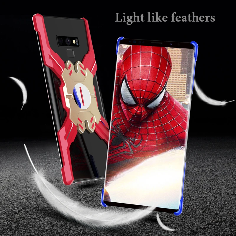 Герой Marvel элементы Алюминиевый металлический бампер чехол для samsung Galaxy Note 9 Note9 тонкий жесткий защитный чехол противоударный чехол