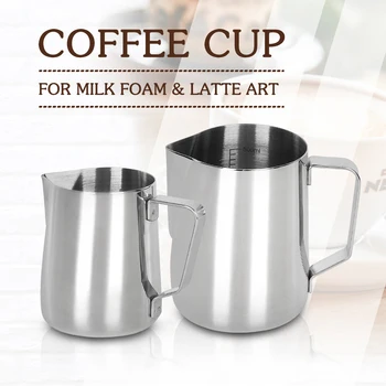 

350ML/600ML Professional Coffee Milk Frothing Pitcher Pull Flower Cup Stainless Steel Coffee Cup For Milk Foam & Latte Art