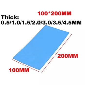 

thermal pad thermal pad for cpu High quality 100*200*1.0/2.0/4.5mm Thermal conductivity 3.6W CPU Heatsink Cooling Conductive Sil