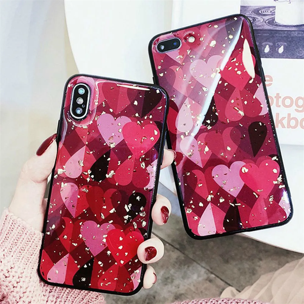 LCHULLE/Модный чехол с милым сердечком для IPhone XS MAX XR X 6 6S 7 8 Plus мягкий силиконовый из