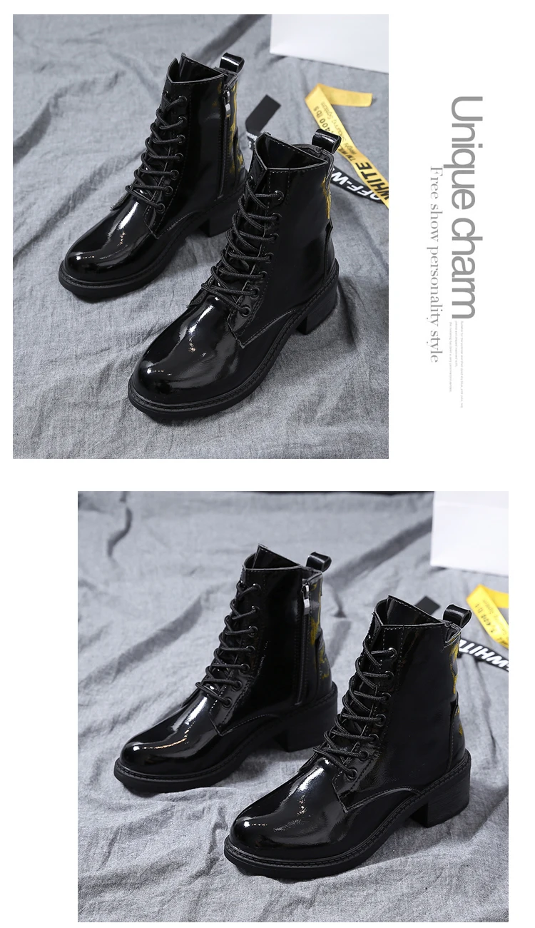 Bootee/ г. Женские ботинки до середины икры осенние ботинки на низком каблуке со шнуровкой роскошные дизайнерские женские полусапожки с круглым носком