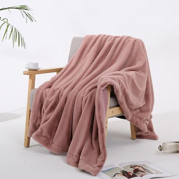 

Solid Super Soft Rabbit Faux Fur Shaggy Blanket Bed Velvet Plush Fuzzy with Fleece Blanket Throw Bedding Decor Baby Blanket D30