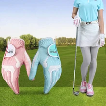 Женские перчатки для гольфа, женские нескользящие гранулы, тканевые перчатки из микрофибры, солнцезащитные, дышащие, износостойкие