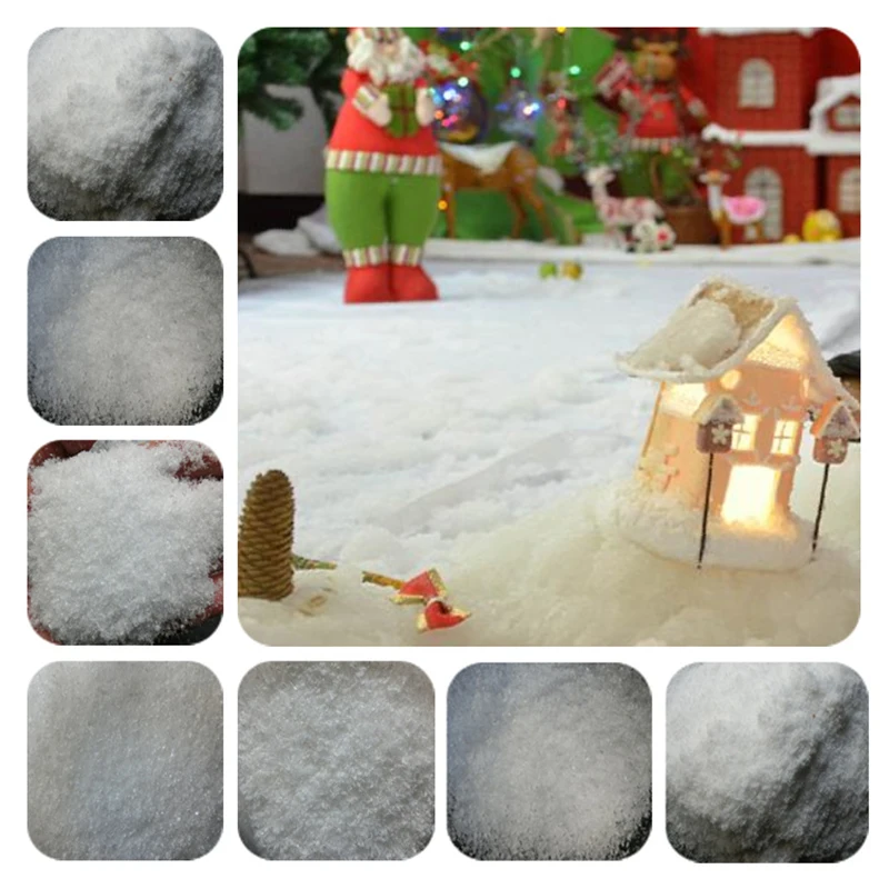 Волшебное рождественское Snow Powder искусственный Снеж. Порошок мгновенного елка украшения Рождественский Декор для дома Искусственного Снега Рождественский подарок DIY