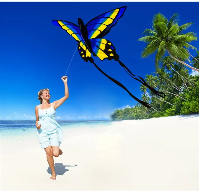 Colorful Beautiful Butterfly Kite Outdoor Games and Activities Single Line Kite Kids Flying Kite for Adults Toys For Kids Gift 3