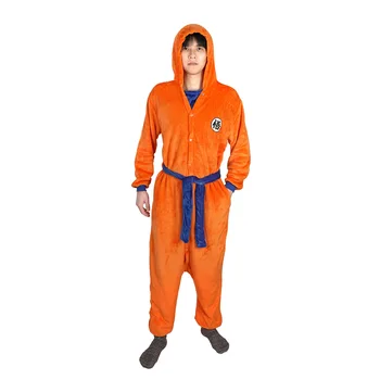 

JEMMALEONG Dragon Ball Son Goku Cosplay Jumpsuit For Kids Adult Halloween Costume Anime Home Sleepwear Pajamas For Men Women