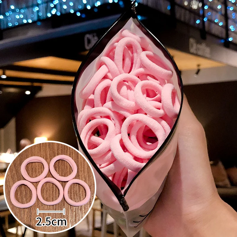 50/100 шт/сумка новые детские милые красочные мягкие ленты для поддержки волос