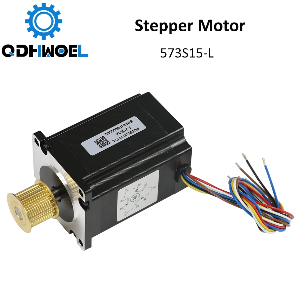 QDHWOEL Leadshine 3 фазный шаговый двигатель 573S15 L для NEMA23 5.8A Длина 76 мм вал 8 мм|Шаговый