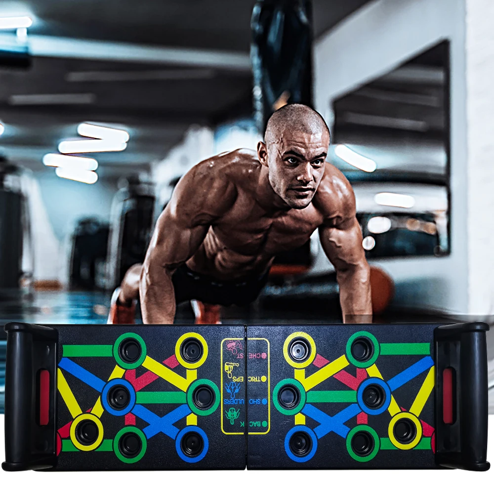 US $24.97 14 in 1 Multi Function Push Up Rack Training Board Push Up Stand for Gym Fitness Home ABS Abdominal Muscle Building Exercise