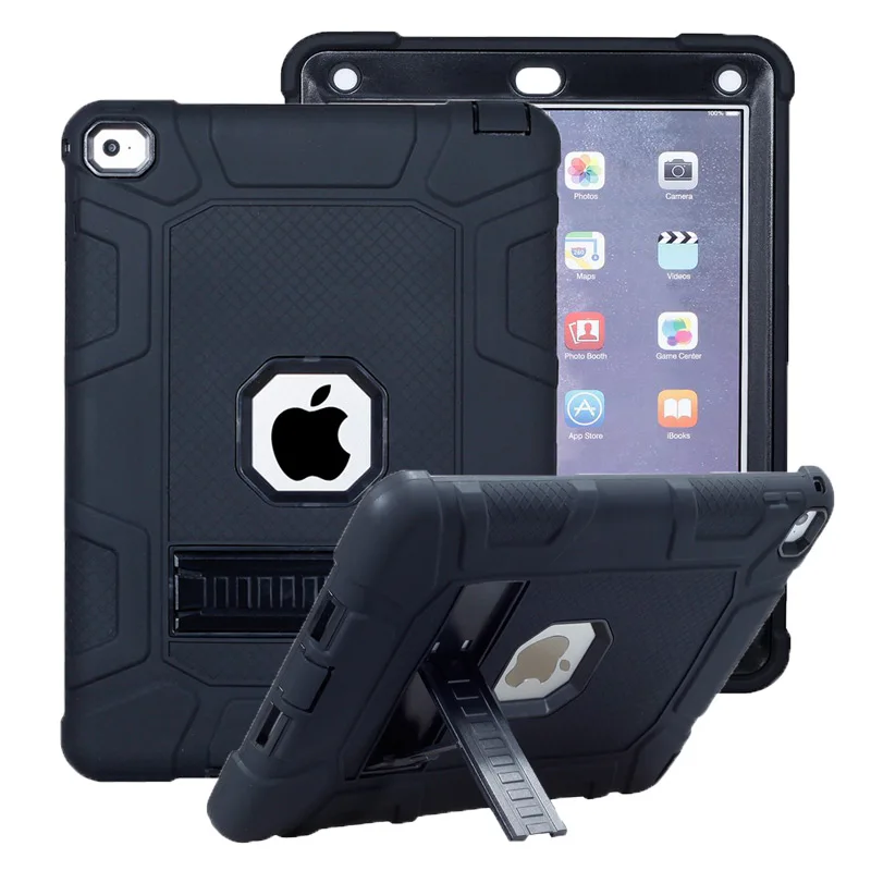 

Baby Safe Armor Shockproof Heavy Duty Silicone Hard Case For Apple iPad Air 2 model A1566/1567 cover for ipad 6 case+Film+Pen