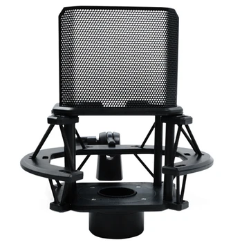 

Desktop Microphone Shock Mount Holder with Microphone Filter Windsn Suspension Shock Mount Holder Clip