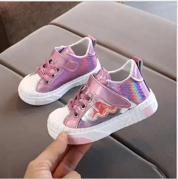 

New Girls&Boys Casual Shoes Fashion Wing Blingbling Kids Sports Shoes 1-5years Children Soft Sneakers Shoes
