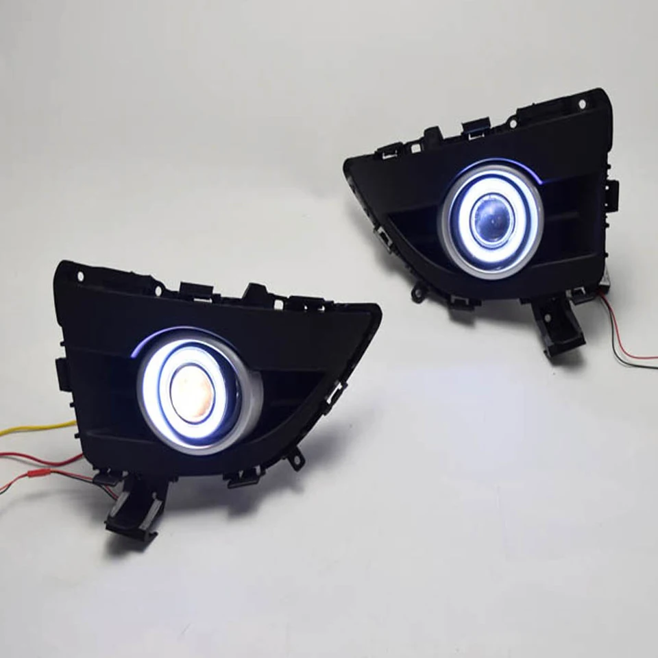 2 предмета Ангел глаз дневной светодиодный DRL бег светильник Галогенные