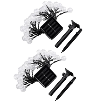 

GTBL 2 Pack Solar String Lights, 20Ft 30 LED String Lights,Solar Lights for Patio, Garden, Gazebo, Outdoor(Red Light)