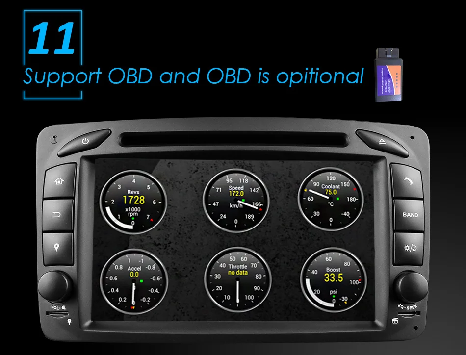 Flash Deal Eunavi 2 Din Android 9.0 Car DVD Radio Player car stereo gps navi For Benz W203 W208 W209 W210 W463 Vito Viano with wifi bt swc 17