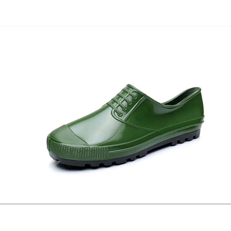 Сапоги Aleafalling мужские резиновые дизайнерские Полусапожки без застежки черные