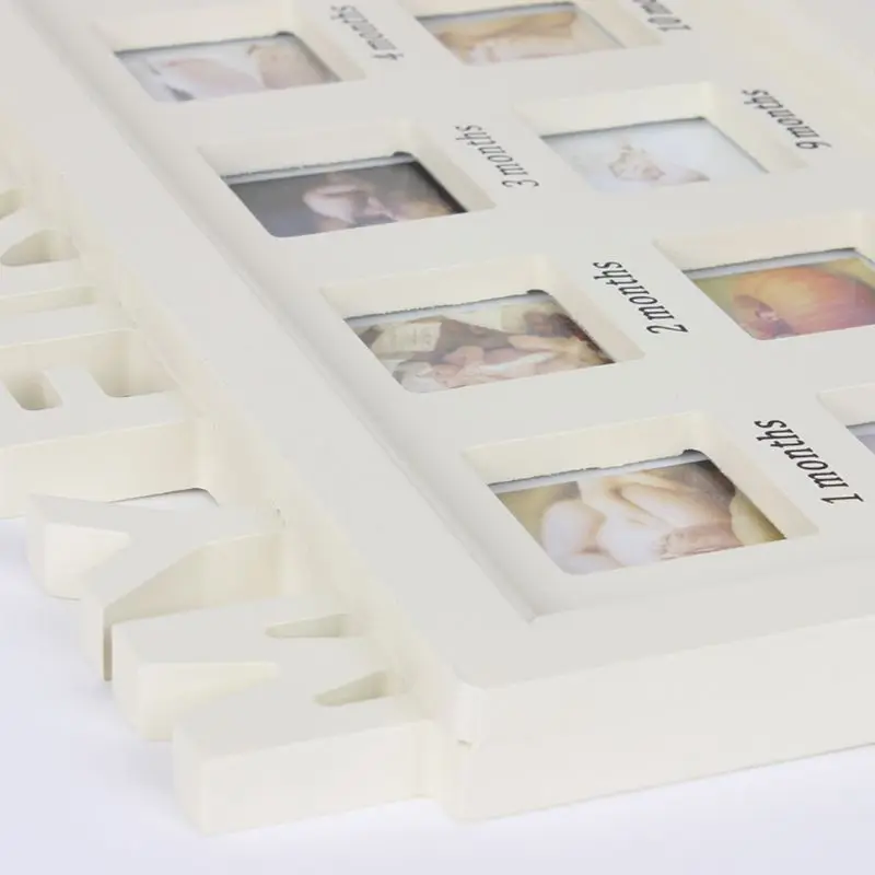 Creative DIY 0-12 Month Baby "MY FIRST YEAR" Pictures Display Plastic Photo Frame Souvenirs Commemorate Kids Growing Memory Gift